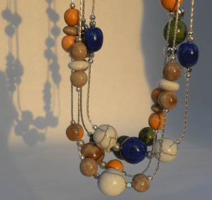 collane con perle in raku dolce